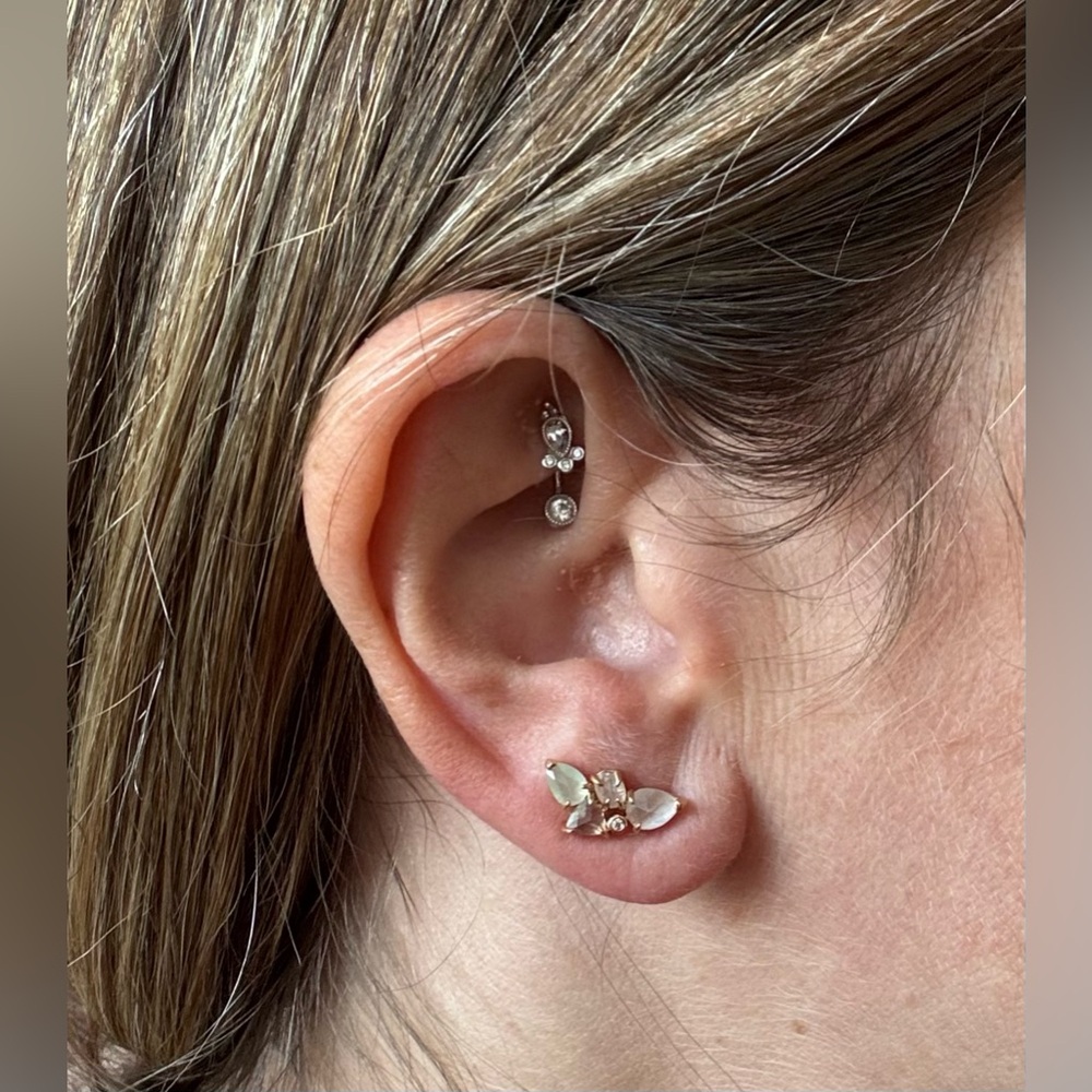 Anthropologie Delicate Cluster Stud Earrings - Women Jewelry